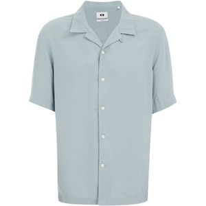 WE Fashion casual overhemd met textuur lichtblauw
