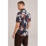WE Fashion - Overhemd - Oudroze - Bloemenprint - Regular Fit