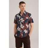 WE Fashion - Overhemd - Oudroze - Bloemenprint - Regular Fit