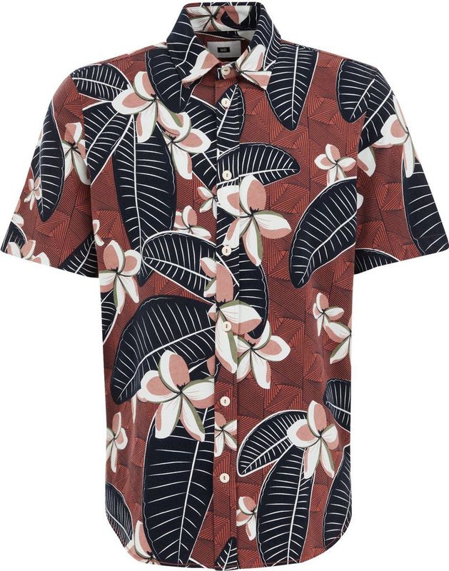 WE Fashion - Overhemd - Oudroze - Bloemenprint - Regular Fit