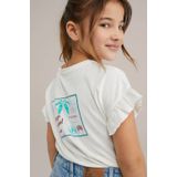 WE Fashion Meisjes T-shirt met opdruk