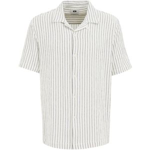 WE Fashion - Heren Regular Fit Overshirt - Gebroken Wit - Katoen