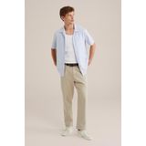 Overhemd - Streep - Regular Fit - Kraag - Knoopsluiting - Blauw