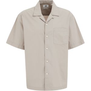 WE Fashion - Heren Poplin Overhemd - Lichtgrijs - Katoen