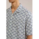 WE Fashion Overhemd  donkerblauw / wit
