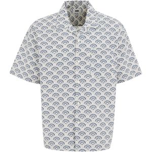 WE Fashion Overhemd  donkerblauw / wit