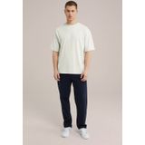 WE Fashion - Shirt - Pastelgroen - Effen - Halve Mouw - Losse Pasvorm