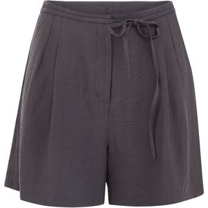 Korte Broek - Wit - Regular Fit - Strikceintuur - Plooidetails