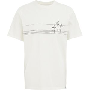 T-shirt - Palmboomprint - Katoen - Regular Fit - Ronde Hals - Korte Mouwen