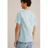WE Fashion - T-shirt - Mintgroen - Katoen