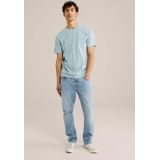 WE Fashion - T-shirt - Mintgroen - Katoen