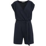 WE Fashion straight fit playsuit donkerblauw