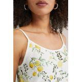 WE Fashion - Mouwloze Top - Ecru - Viscose en Polyamide - Verstelbare Bandjes