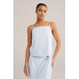 WE Fashion - Spaghetti Top - Lichtblauw