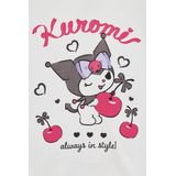 WE Fashion - T-shirt - Wit Roze Zwart - 100% Katoen - Hello Kitty Print