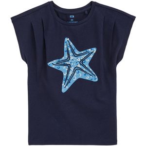 WE Fashion - Meisjes Singlet - Donkerblauw - Katoen