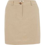 WE Fashion - Korte Rok - Beige - Linnen