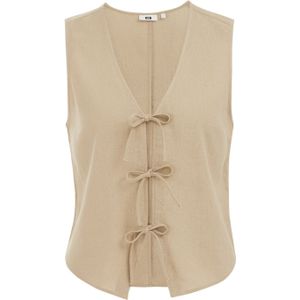 WE Fashion - Gilet - Regular Fit - Linnenmix