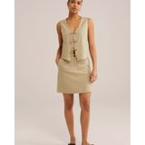 WE Fashion linnen top beige