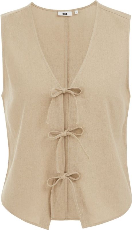 WE Fashion linnen top beige