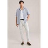 Overhemd - Streepdessin - Korte Mouwen - Luchtige Linnenmix