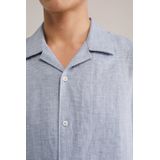 Overhemd - Streepdessin - Korte Mouwen - Luchtige Linnenmix