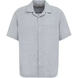 Overhemd - Streepdessin - Korte Mouwen - Luchtige Linnenmix