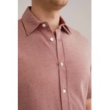 WE Fashion - Overhemd - Lichtrood/Wit - Slim Fit - Kwartmouw