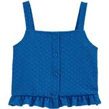 WE Fashion - Meisjes Top - Slim Fit - Kobaltblauw - Structuur