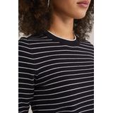 Top - Streepdessin - Katoenmix - Regular Fit - Ronde Hals - Korte Mouwen