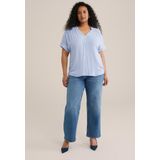 WE Fashion - Curve - Blouse - Met Structuur
