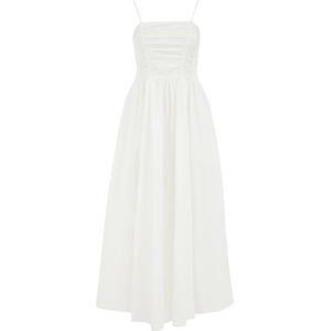 WE Fashion - Jurk - Wit - 3/4 Lengte - Mouwloos - Effen