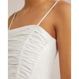 WE Fashion - Jurk - Wit - 3/4 Lengte - Mouwloos - Effen