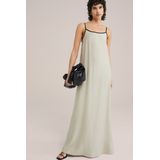 WE Fashion - Jurk - Taupe - Maxi - Mouwloos