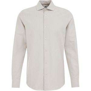 WE Fashion - Slim Fit Overhemd - Lichtgrijs - Katoen