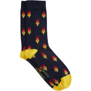 WE Fashion - Sportsokken - Donkerblauw - All Over Print