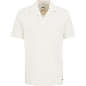 WE Fashion - Shirt - Offwhite - Polokraag - Slanke Pasvorm - Kwartmouw
