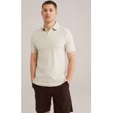 WE Fashion - Slim Polo - Beige - Stretchkatoen - Korte Mouwen