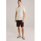 WE Fashion - Slim Polo - Beige - Stretchkatoen - Korte Mouwen