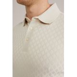 WE Fashion - Slim Polo - Beige - Stretchkatoen - Korte Mouwen