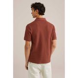 WE Fashion - Slim Fit Polo - Heren - Met Structuur