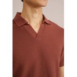 WE Fashion - Slim Fit Polo - Heren - Met Structuur