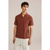WE Fashion - Slim Fit Polo - Heren - Met Structuur