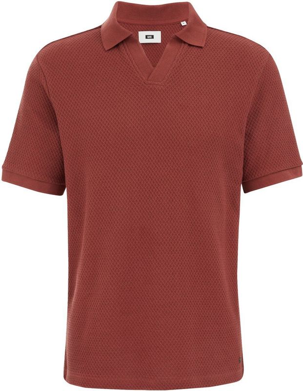 WE Fashion - Slim Fit Polo - Heren - Met Structuur