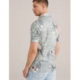 WE Fashion - Heren Polo - Slim Fit - IJsblauw - Katoen