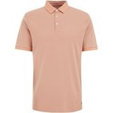 WE Fashion - Heren Slim Fit Polo - Zalmroze - Katoen