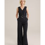 Jumpsuit - Effen - Viscose - Mouwloos - Normale Pasvorm