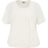 WE Fashion - Blouseshirt - Offwhite - Losse Pasvorm - Kwartmouw