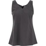 WE Fashion - Dames Singlet - Donkergrijs - Regular Fit - Viscose