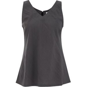 WE Fashion - Dames Singlet - Donkergrijs - Regular Fit - Viscose